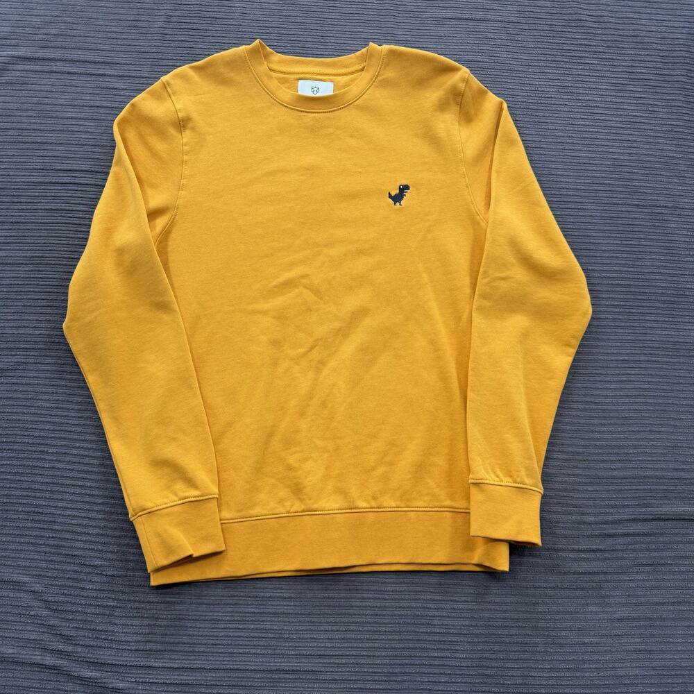 A-Dam‎ Sweatshirt Men Small Yellow Organic Cotton Gerar Designer Long Sleeve.